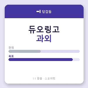 당감동 듀오링고과외 안내 이미지 — 스코어핏 1:1 맞춤 수업, 첫 수업 무료 체험