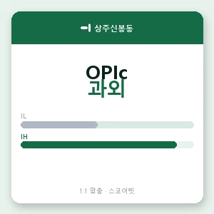 상주신봉동 오픽과외 안내 이미지 — 스코어핏 1:1 맞춤 수업, 첫 수업 무료 체험