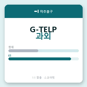 미추홀구 지텔프과외 안내 이미지 — 스코어핏 1:1 맞춤 수업, 첫 수업 무료 체험