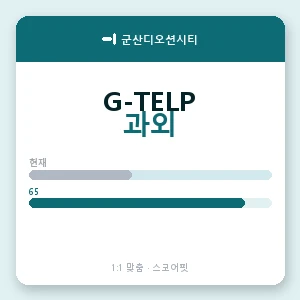 군산디오션시티 지텔프과외 안내 이미지 — 스코어핏 1:1 맞춤 수업, 첫 수업 무료 체험