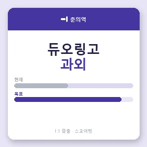 춘의역 듀오링고과외 안내 이미지 — 스코어핏 1:1 맞춤 수업, 첫 수업 무료 체험